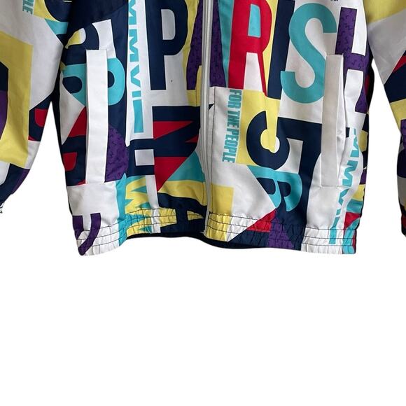 Parish Nation Boys Jacket L Hooded Logo Color Block Full Zip Pockets Lightweight - Picture 10 of 13